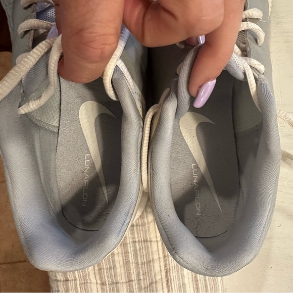 Nike Lunar Control Women’s Golf Shoes Size 6.5 | White & Gray | Spiked - Picture 2 of 9